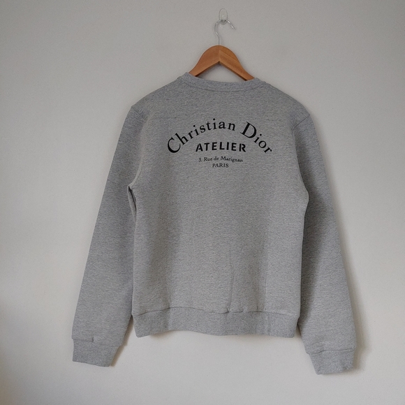 Christian Dior Sweatshirt Logo Print Crewneck Size Medium Grey - Picture 10 of 15